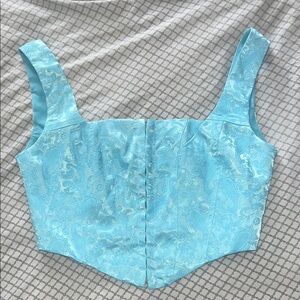 Princess Polly Day Dreaming Blue Corset Top